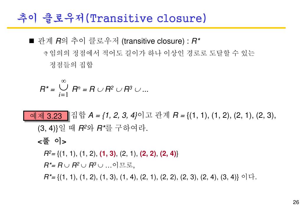 transitive closure of a relation
